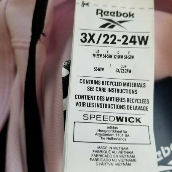 Reebok Womens Hero Racer Back Sports Bra Sz 3X 22W Medium Impact Pink NWT - Picture 3 of 7
